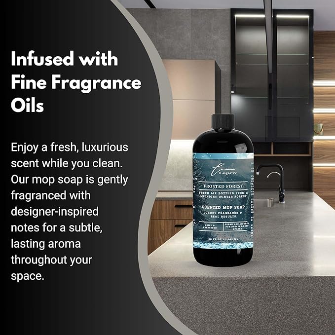 Luxury Floor Cleaner, Scented Mop Soap Concentrate | Hard Floor Cleaner for Tile, Vinyl, Laminate, LVP & Sealed Hardwood | Low-Foam, Streak-Free | 36 oz | Frosted Forest