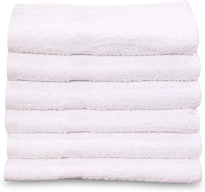 GOLD TEXTILES 120 PC New Cotton Blend White Restaurant Bar Mops Kitchen Towels 28oz (10 Dozen) (120, White)