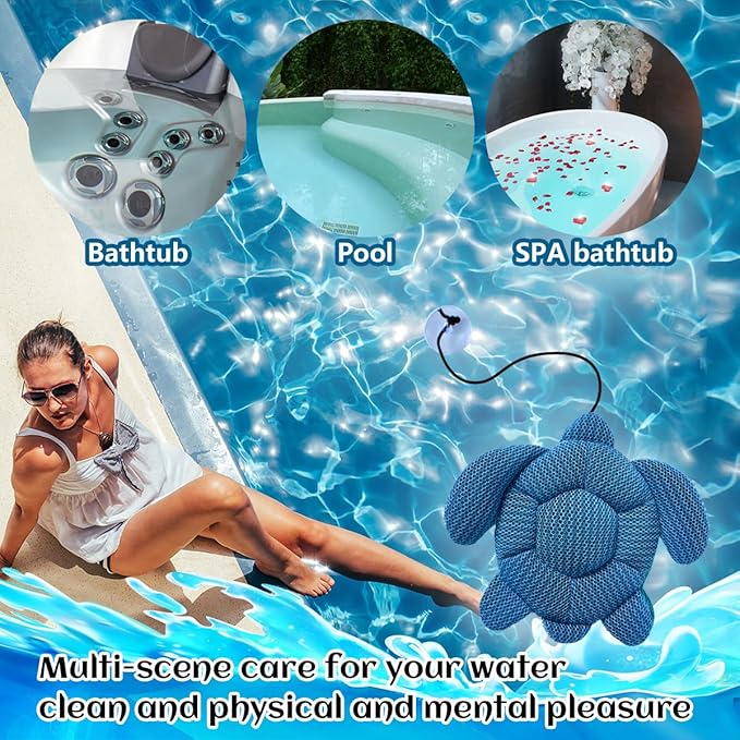 Hot Tub Scum Absorber for Spa Hot Tub,Hot Tub Accessories for Adults,Hot Tub Sponge.Hot Tub Oil Absorbing Sponge for Spa & Pool Cleaner,Hot Tub Turtle Scum Absorber Keeps Water Clean,1 Pack