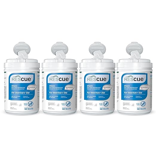 REScue One-Step Wipes Canister, 160 Count (Pack of 4)