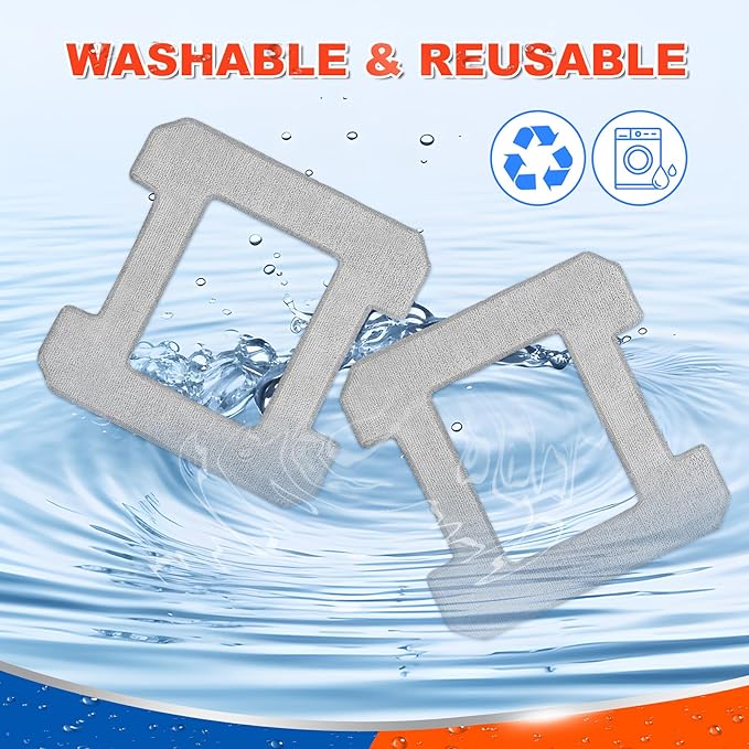 Cleaning Pads Compatible with Ecovacs Winbot W2/W2 Pro Omni W1/W1 Pro Window Vacuum Cleaner Robot, Washable Reusable W2S Omni Mop Pads Accessories 8PCS