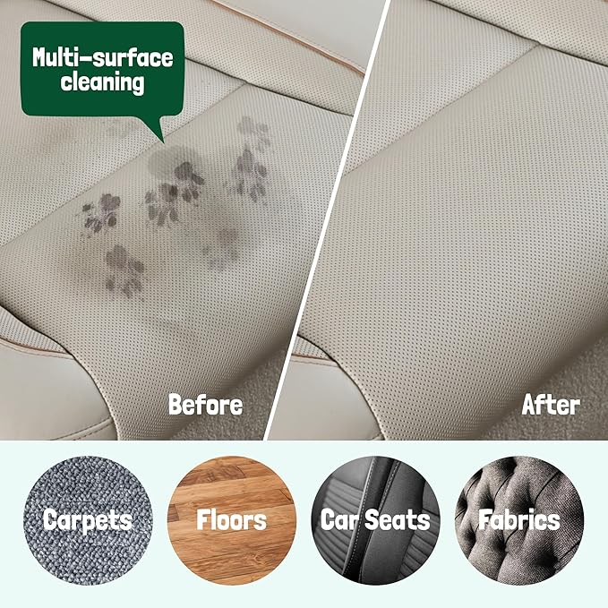 Sunny & Honey Pet Stain Remover - For New and Deep-set Stains - Pet & Kid Safe Pet Enzyme Cleaner - Fast Acting Carpet Cleaner Spray for Rugs, Upholstery & Furniture (128 fl oz, Spring Mint)