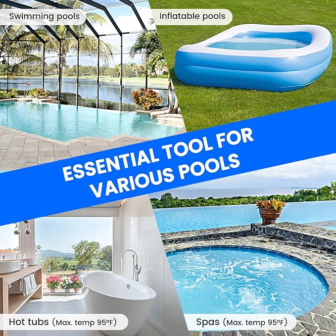 Enhulk Rechargeable Handheld Cordless Pool Vacuum for Above Ground Pool and Inground Pool(2025 Upgraded),60-Minute Runtime,Powerful Suction up to 18.5 gallons/min, Efficient Leaf and Debris Removal