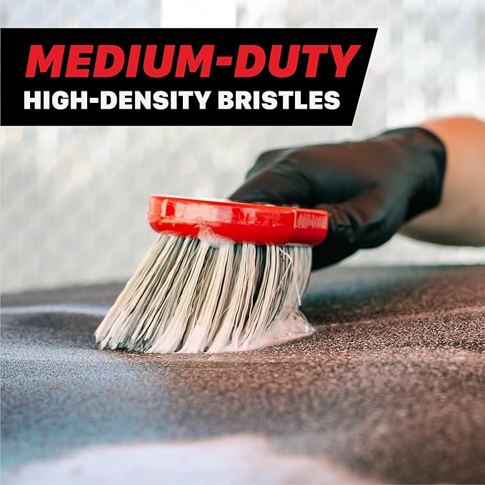 Maxshine Universal Wheel & Body Cleaning Brush – Medium-Duty Car Detailing Brush with Strong High-Density Bristles – Ideal for Wheels, Tires, Engines & Exterior Surfaces – Auto Detailing Accessory