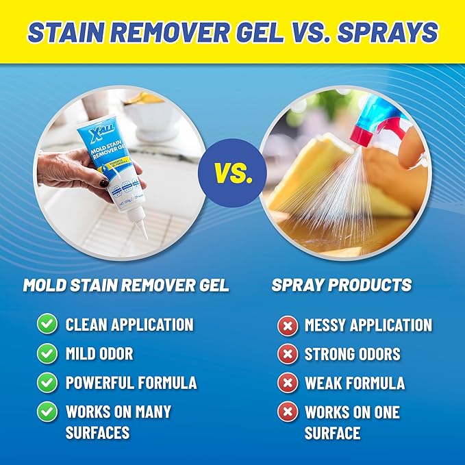 X-ALL Mold Stain Remover - Heavy Duty Mold Stain Cleaner for Bathroom Grout, Tile, Shower, Washing Machine Seal - 150g