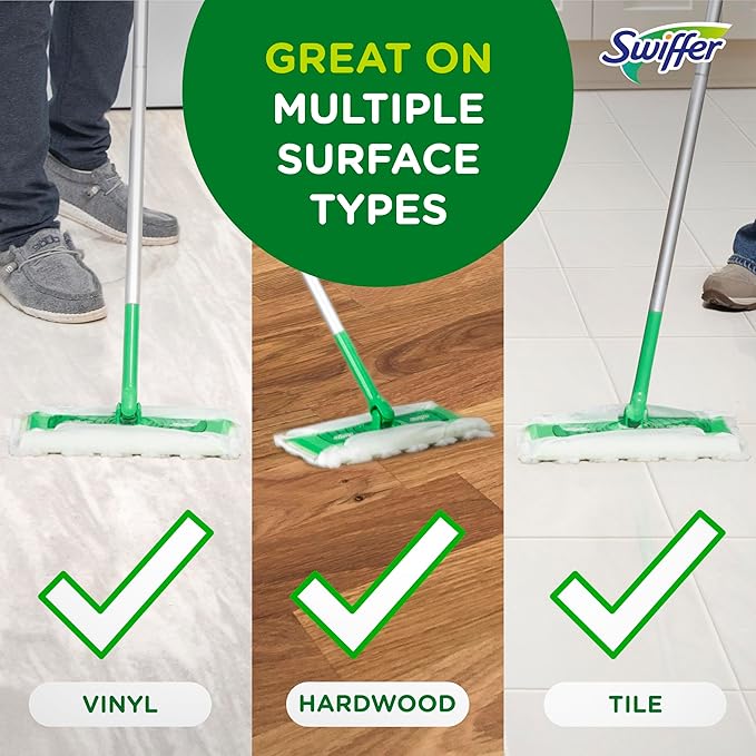 Swiffer Sweeper Heavy Duty Dry Multi-Surface Cloth Refills for Floor Sweeping and Cleaning, 20 count (2 Pack)