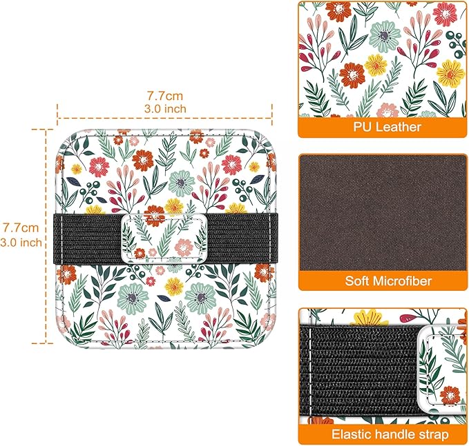 Fintie Screen Cleaning Pad, [4 Pack] Soft Cloth Wipes Screen Cleaner with Elastic Strap for iPad, iPhone, MacBook, Tablets, Laptop (Galaxy)