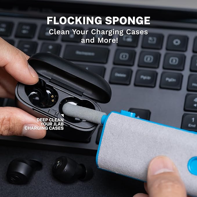 JLab Multipurpose Cleaning Kit for Your Headphones, Earbuds, Keyboard, Mouse/Mice, Microphones, Laptop, Tablet, Cellphone (iPhone or Android), Smart Watch and Electronics, 100% Recyclable Packaging