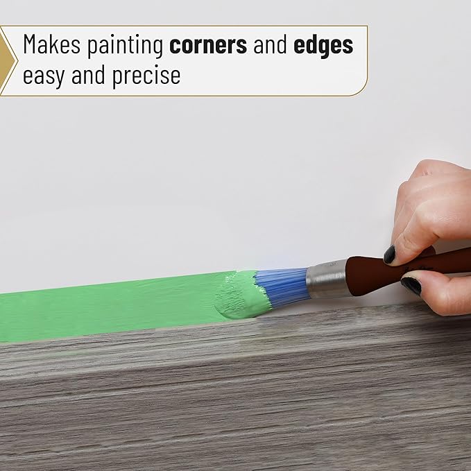 Bates- Trim Paint Brush, 0.75 Inch, Ergonomic Non-Slip Handle, Synthetic Bristles, Trim Brushes for Painting, Soft Mauve Color