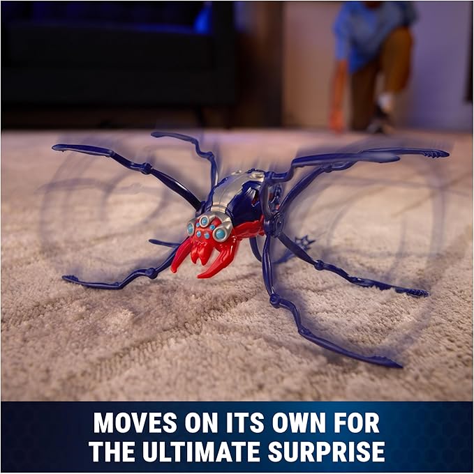 HEX Bots Skitter Bot Spider, Robotic Kids Toys with Insect-Like Movement for Indoor/Outdoor Play, Robot Toys for Boys & Girls Ages 4 & Up, Red