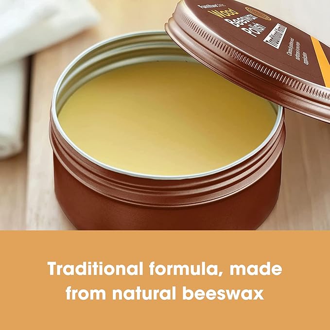 Furniture Clinic Premium Beeswax Polish (6.8oz/200ml) | Condition, Restore, Protect, & Waterproof Wood Furniture, Cabinets, and More | Natural Wax for all Wood Types & Colors - Oak, Teak, Dark & Light