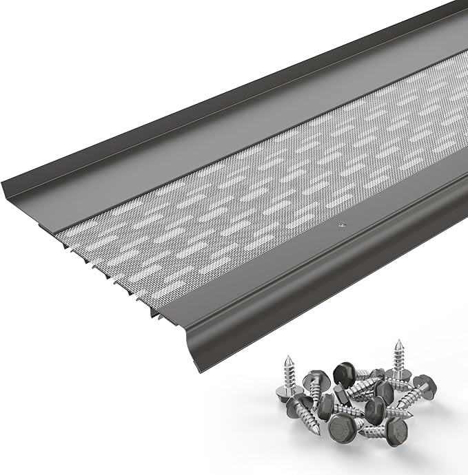 Micromesh 6 inch Gutter Guards Leaf Protection, 50 Feet Teretone, Stainless Steel Mesh, Aluminum Gutter Covers, Contractor Grade Gutter Guard from Manufacturer