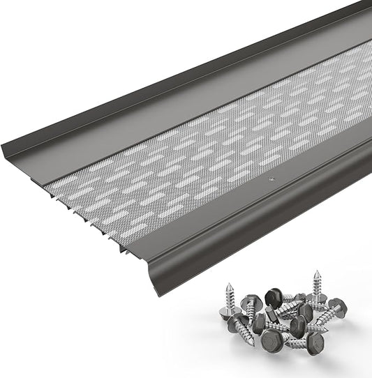 Micromesh 6 inch Gutter Guards Leaf Protection, 50 Feet Teretone, Stainless Steel Mesh, Aluminum Gutter Covers, Contractor Grade Gutter Guard from Manufacturer