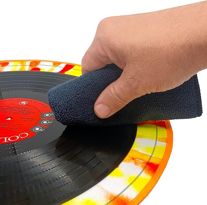 GrooveWasher Microfiber Cleaning Cloth for Vinyl Records - 12" x 12" (Pack of 3) - Premium Quality, Extra Soft, Pre-Washed, Absorbent for Use with Record Cleaning Solution and Removing Dust