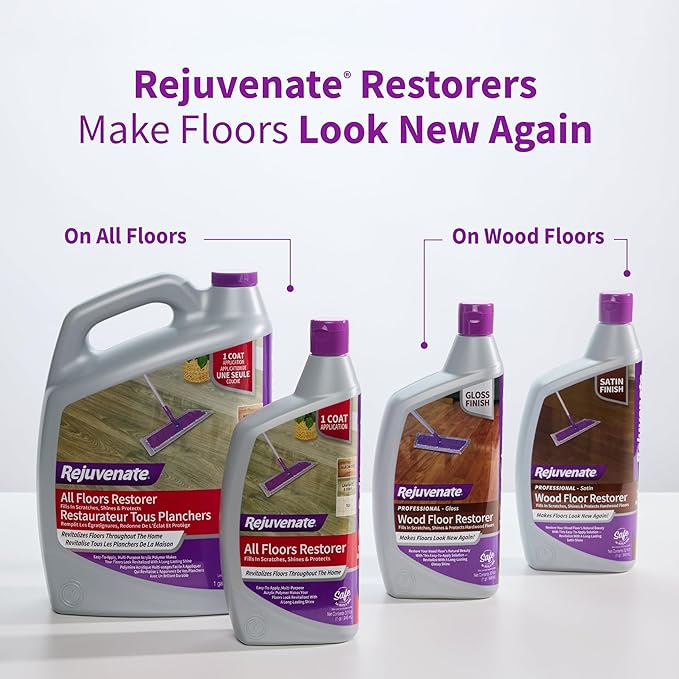 Rejuvenate All Floors Restorer Fills Scratches, Shines And Protects All Floor Types, Including Hardwood, Laminate, Vinyl And Tile, 32 Ounces