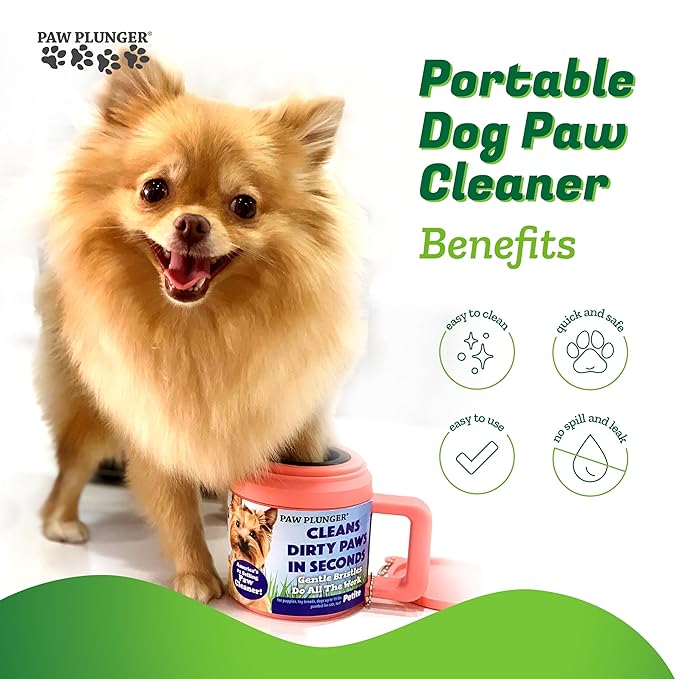 – Dog Paw Cleaner - Puppy Essentials - Portable Dirty Paw Washer - Ideal for Small Dogs - Black