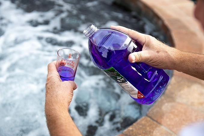 Hot Tub Serum, A Weekly Maintenance Hot Tub Cleaner/Clarifier/Conditioner/Softener All-in-One 2 Liter (24 Weekly doses), Inflatable Hot Tub Chemicals for Complete Hot Tub Treatment