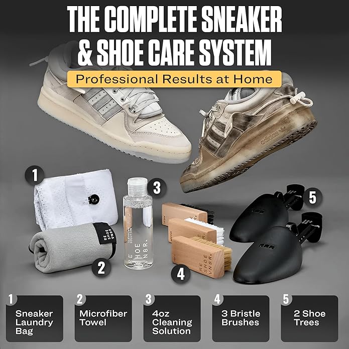RESHOEVN8R Shoe Cleaner Kit and Sneaker Cleaner Sets - Cleaning Kit Solution for Sneakers, Mesh, Canvas, Suede, Knit, Leather