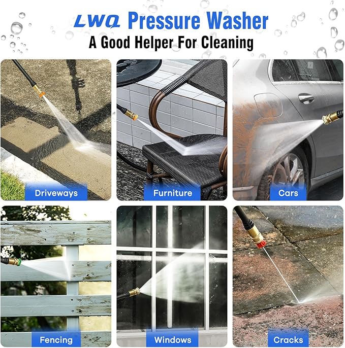 Pressure Washer, Washer with 4 Quick Connect Nozzles, Pressure Cleaning Machine with Foam Cannon for Cars/Fences/Driveways/Patios/Home Cleaning, Pallet of Product