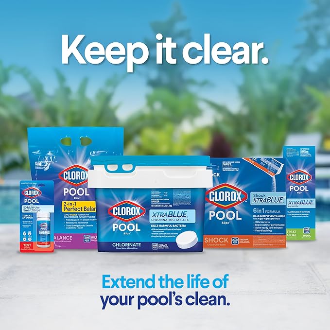 CLOROX Pool&Spa Active99 3” Chlorinating Tablet, Kills Bacteria & Stops Algae, 35LB