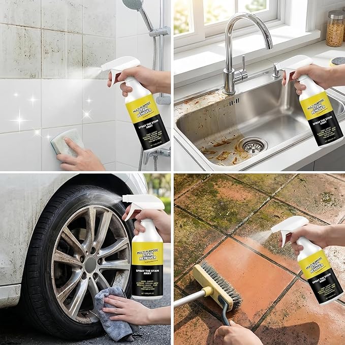 Alien Power Spray,Multi-Purpose Stain Remover -A powerful cleaner for kitchens, floors, toilets, and cars.Effectively removes hard water stains, yellowing, rust, and stubborn residues（120ml）