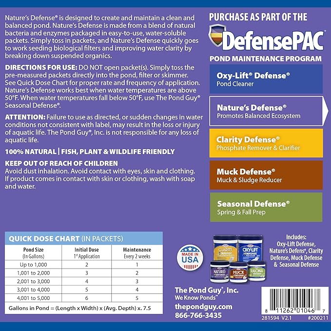 The Pond Guy Nature's Defense - 6 Packets