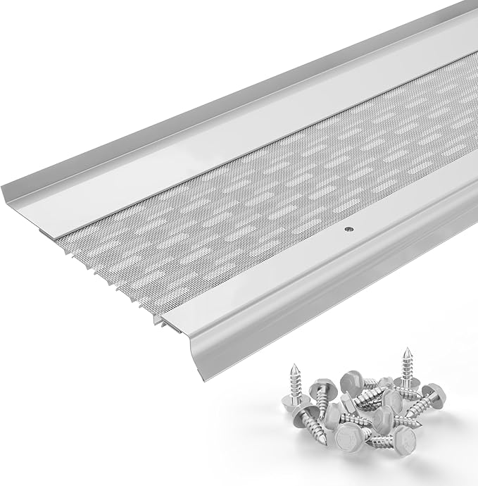 Micromesh 6 inch Gutter Guards Leaf Protection, 1 Feet Sample Pack White, Stainless Steel Mesh, Aluminum Gutter Covers, Contractor Grade Gutter Guard from Manufacturer