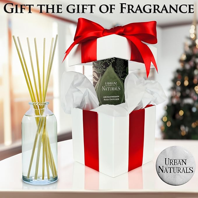 Urban Naturals Red Roses Reed Diffuser Oil Gift Set| Floral Scented Sticks Room Freshener for Bathroom, Kitchen & Bedroom | Great Idea