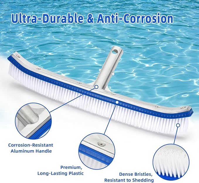 TOPDING & HZ Swimming Pool Cleaner, Pool Skimmer Leaf Net with 18" Pool Skimmer Net Dark Blue