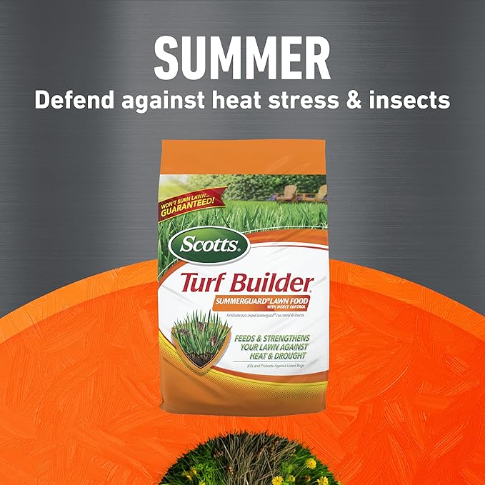 Scotts Turf Builder Weed & Feed5, SummerGuard and WinterGuard, 3 Bag Bundle, Large Lawns