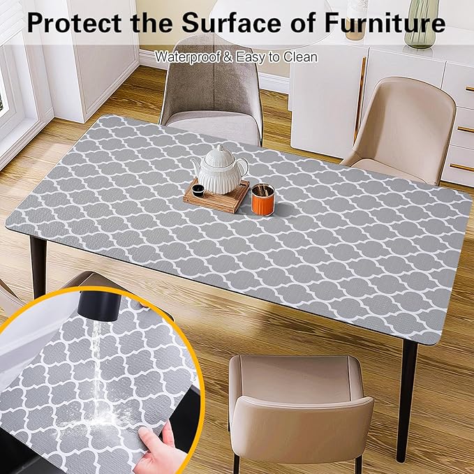 Drawer and Shelf Liner for Kitchen Cabinet,Non-Adhesive Cabinet Liner 24in x 10FT,Waterproof Shelf Paper Non-Slip Mats Cupboard Liner Contact Protect Dresser/Shelves/Table-Square Stripes