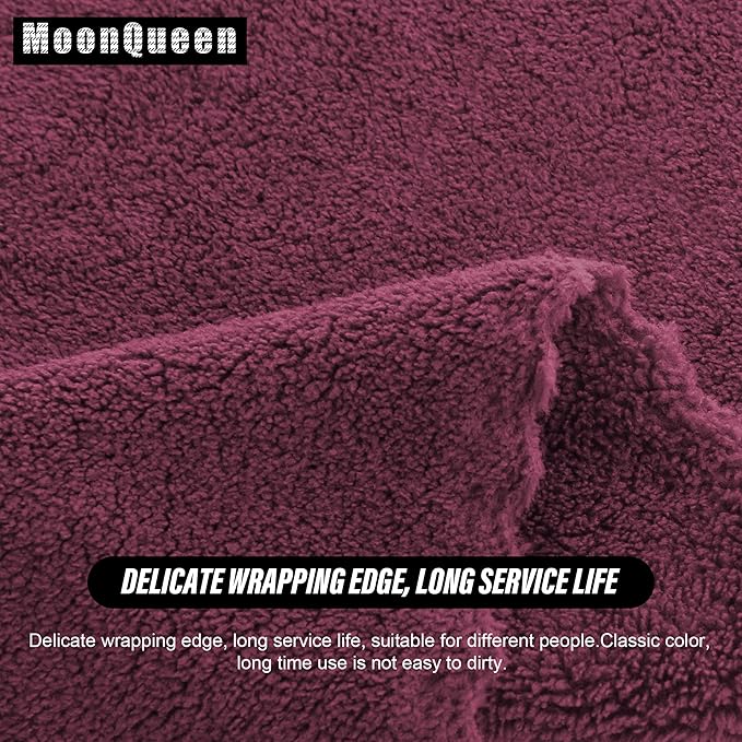 MOONQUEEN Ultra Soft Premium Washcloths Set - 12 x 12 inches - 72 Pack - Quick Drying - Highly Absorbent Coral Velvet Bathroom Wash Clothes (Burgundy)