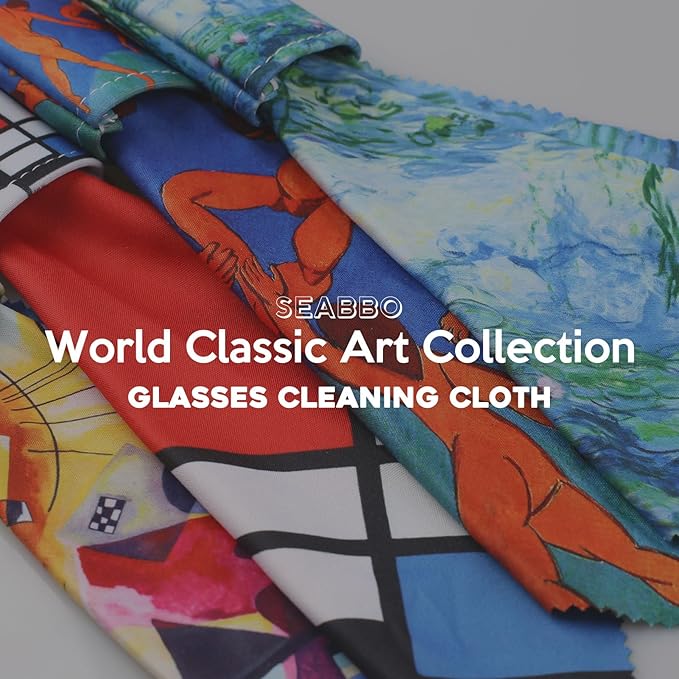 Glasses Cleaning Cloth,Lens Cleaning Cloth For World Classic Art Collection,Glasses Cleaner,Eye Glass Clean Cloths,Double-Sided Clean Clear Microfiber Cleaning Cloths for Glasses,Screens,Camera Lens