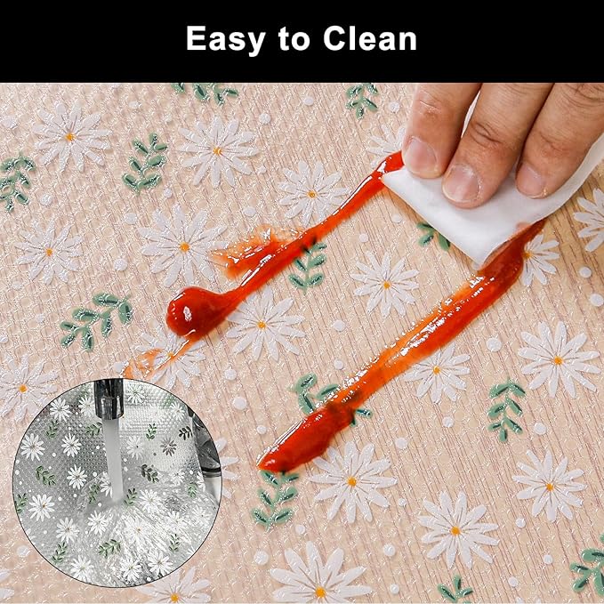 Cooyes Shelf Liner – Premium Non-Adhesive Cabinet & Drawer Liner for Kitchen – Waterproof Shelf Paper with Modern Pattern – Durable EVA Cabinet Mat – Easy to Cut （24" W x 360" L）