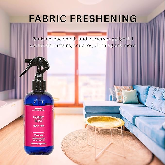 Aromar Essential Room Mist and Fabric Spray with Natural Freshener Aromatherapy for a Fresh and Rejuvenated Home 8 oz Midnight Lover