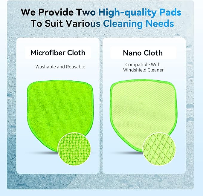 XINDELL Windshield Cleaning Tool, Interior & Inside Car Windshield Cleaner with Microfiber Pads, Extendable Handle & 360° Head, Streak-Free Glass Cleaning Kit for Cars Trucks