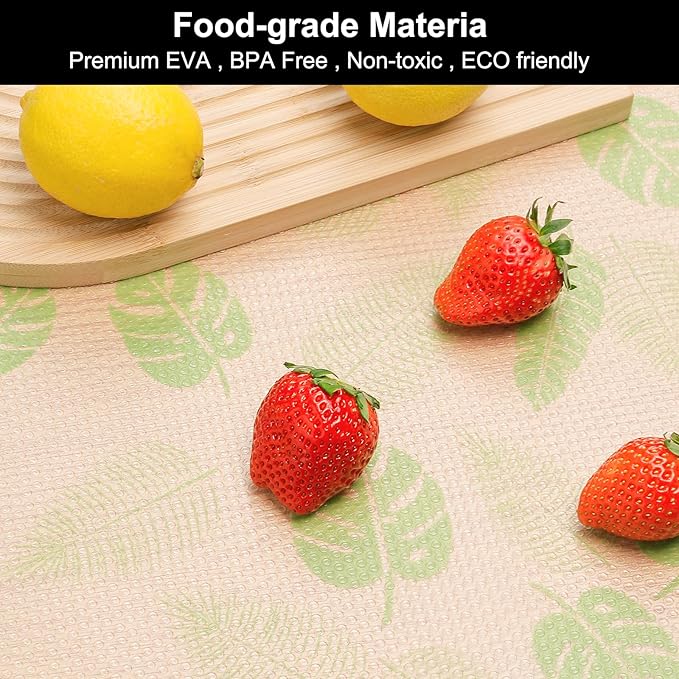 Cooyes Shelf Liner – Premium Non-Adhesive Cabinet & Drawer Liner for Kitchen – Waterproof Shelf Paper with Modern Pattern – Durable EVA Cabinet Mat – Easy to Cut （12" W x 360" L）