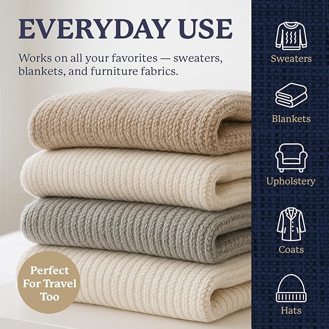 Farberware Lint Remover Fabric Shaver – Battery Operated Lint Shaver with Triple Blades for Clothes, Sweater Shaver to Remove Fuzz, Lint Balls, Pilling for Clothing, Couch, Furniture (Sage, Small)