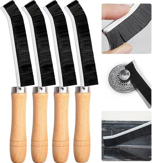 4Pcs Hard Bristle Crevice Cleaning Brush,2023 New Multifunctional Crevice Gaps Cleaning Brush, Bathroom Crevice Gapss Cleaning Brush,Crevice Cleaning Tool for Window Rails, Bathroom