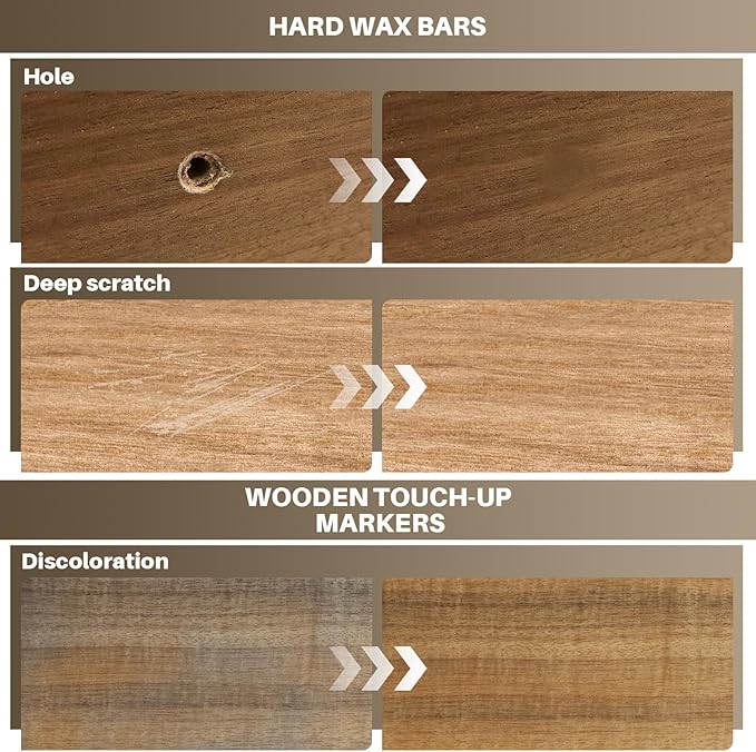 Laminate Floor Repair Kit with Heat Pen,Linoleum Repair Hard Wax 12 Color Wood Vinyl Floor Furniture Repair Kit Touch Up Marker Cover Scratches, Stains, Cracks, Holes for Door, Cabinet, Table