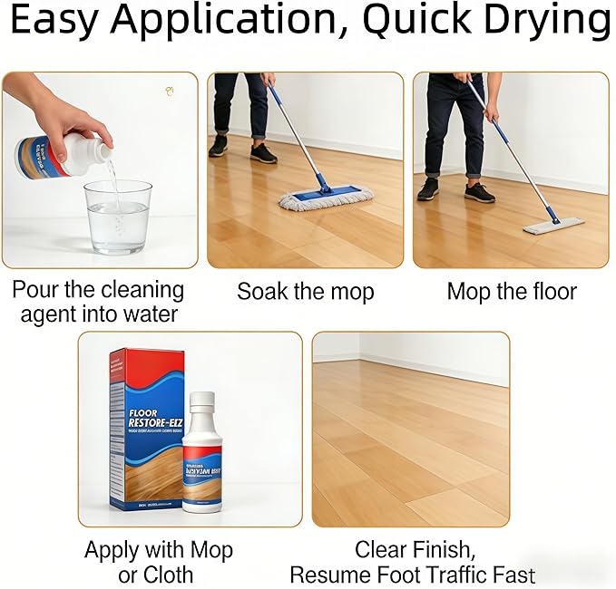 Multi-Surface Floor Restorer Polish | High-Solids Content Formula for Wood, Tile & Laminate | 1 Bottle, Easy Application