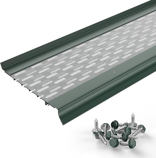 Micromesh 5 inch Gutter Guards Leaf Protection, 1 Feet Sample Pack Green, Stainless Steel Mesh, Aluminum Gutter Covers, Contractor Grade Gutter Guard from Manufacturer