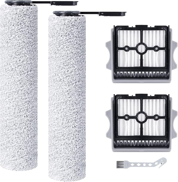 Roller Brush and HEPA Filter for Tineco Floor One Stretch S6/S7 Stretch Ultra/S7 Stretch Steam/i6 Stretch/i5 Stretch/S9 Artist steam/S9 Artist Pro Cordless Wet Dry Vacuum Cleaner Replacement Parts