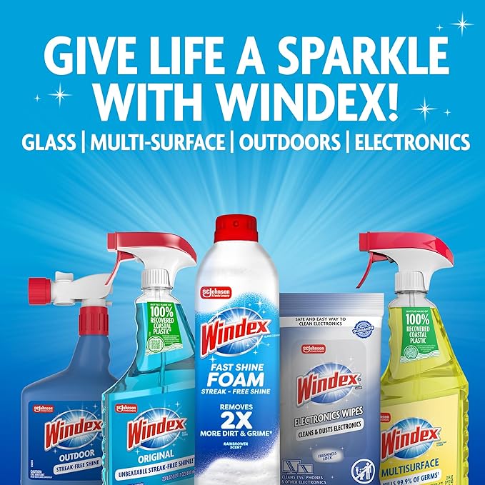 Windex Electronic Cleaning Wipes, Pre-Moistened Screen Wipes for TVs, Phones, and Other Electronics, Resealable for a Freshness Lock, 25 Count (Pack of 3)