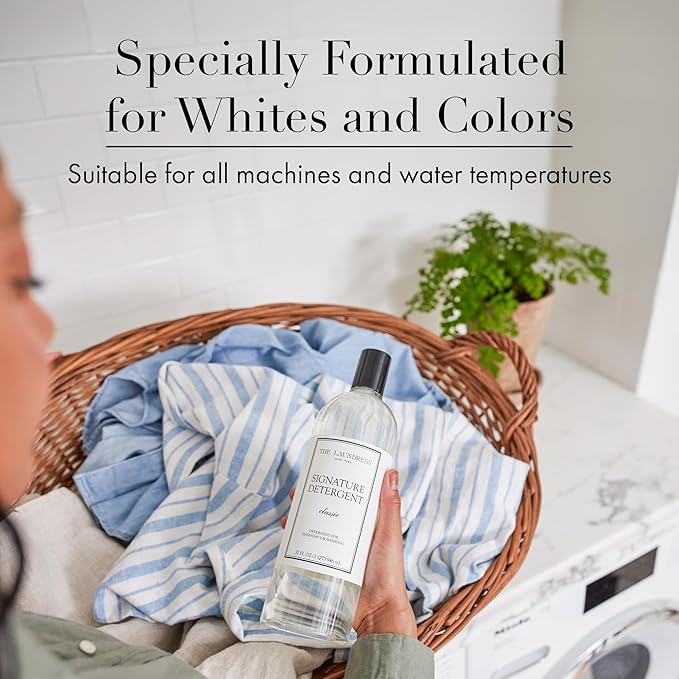 The Laundress Luxury Laundry Detergent, 31 Loads, Scented Signature Classic Fragrance, Concentrated Triple Enzyme Deep Cleaning and Targeted Stain Remover, 96% USDA Biobased Product