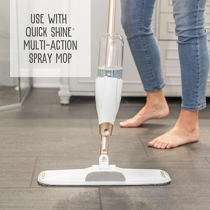 Quick Shine Hardwood Floor Cleaner 27oz, 2Pk| Use in Spray & Vac Mops| Removes Dirt & Scuff Marks| Ready-to-Use, Streak Free, No Rinse| Safer Choice Cleaner| Perfect for Gentle and Effective Cleaning