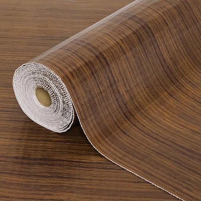 Drawer Shelf Liner for Kitchen Cabinets, Non Adhesive Slip Resistant Shelf Paper Easy to Clean, Strong Grip Thickened Waterproof Washable Mats for Pantry Shelves, Cupboard, Wood Grain, 12 in x 10 FT