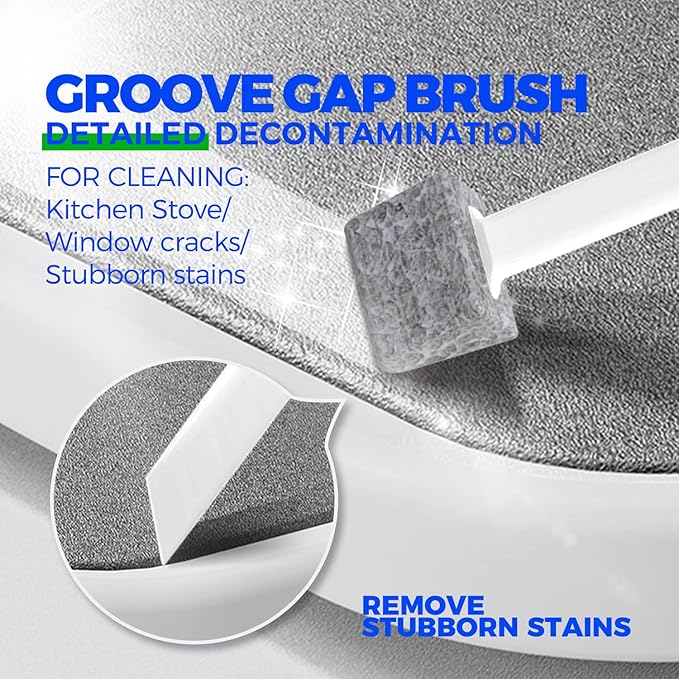 Holikme 7 Pack Deep Cleaning Brush Set, Scrub Pads with Scraper Tip for Pool Walls, Bathroom, Grout, Floor, Bike, Tub, Shower, Kitchen Surface (Green)
