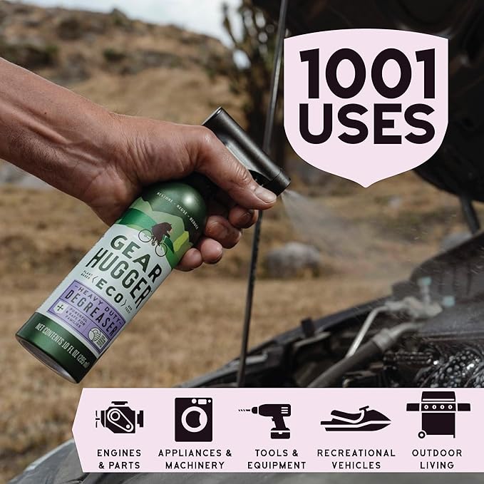 Gear Hugger All-Purpose Degreaser Spray Bottle (10 oz, Pack of 1) – Home & Kitchen Eco Friendly Cleaning Supplies, Powerful Degreaser Spray for Countertops & Household Surfaces, Plant Based, Non-Toxic