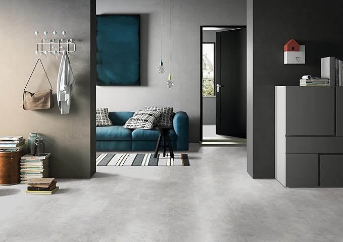 MSI Rivello 12 in. x 24 in. Luxury Vinyl Flooring, Rigid Core Planks, LVT Tile, Waterproof LVT, Wood Grain Finish, 12 MIL Wear Layer, 5 mm Thick, 19.37 sq. ft./Case, Mountains Gray